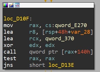 Figure 5 - typical assembly listing for UEFI code before annotation